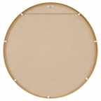 Wall mirror round brushed gold metal frame
