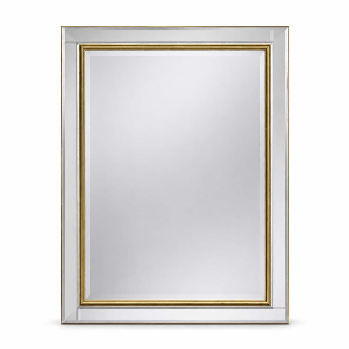 Wall mirror venetian bevelled gold frame