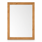 Wall mirror oak wood frame