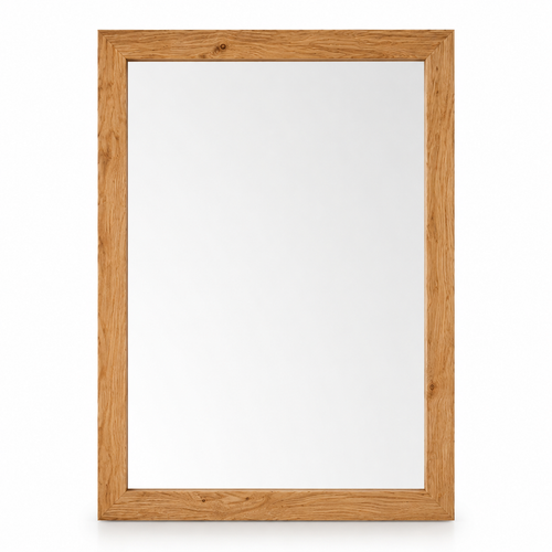 Wall mirror oak wood frame