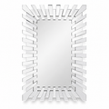 Wall mirror sunburst ornate glass silver