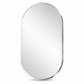 Wall mirror oval frameless bevelled edge