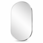 Wall mirror oval frameless bevelled edge
