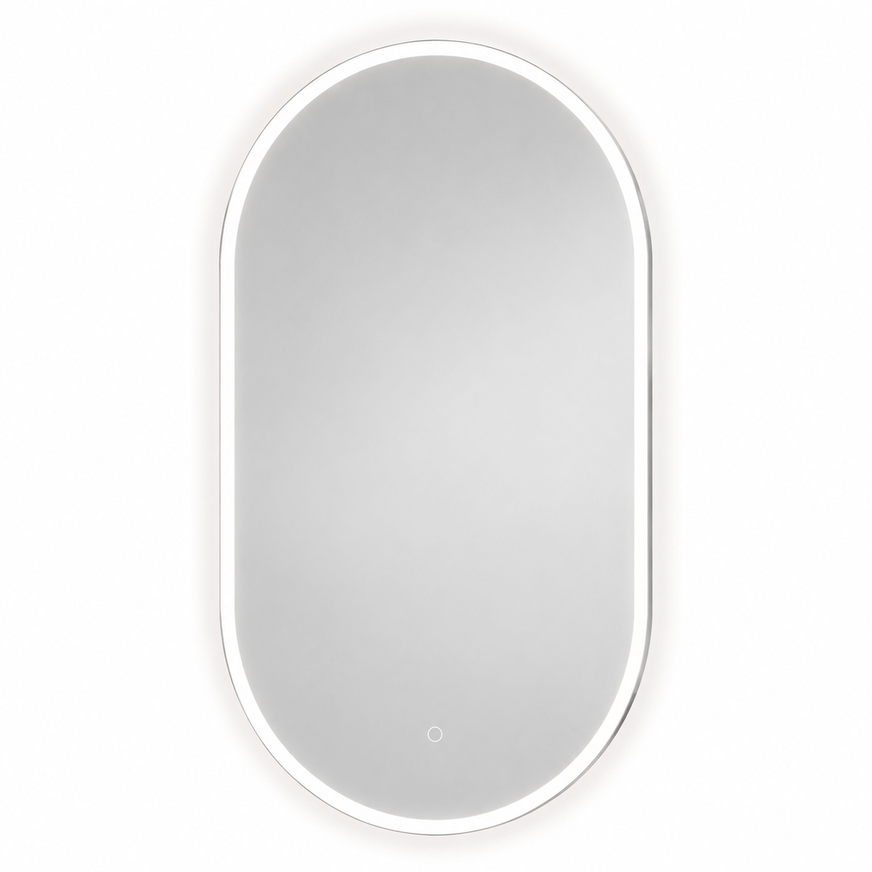 LED bathroom mirror oval frameless backlit