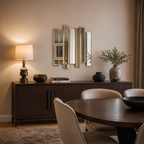 Abstract Sculptural Bevelled Glass Wall Mirror