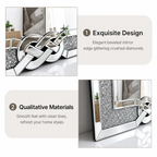 Crushed Diamond Ornate Glass Frame Wall Mirror