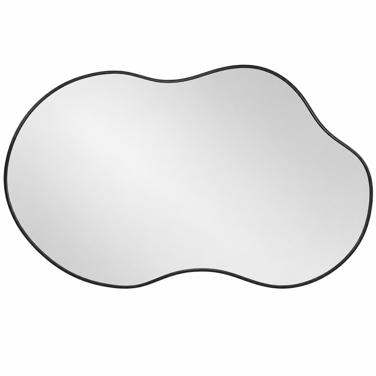 Full length arched black wall mirror