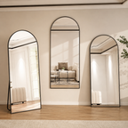 Full length mirror arched aluminium alloy frame black