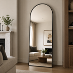 Full length mirror arched aluminium alloy frame black