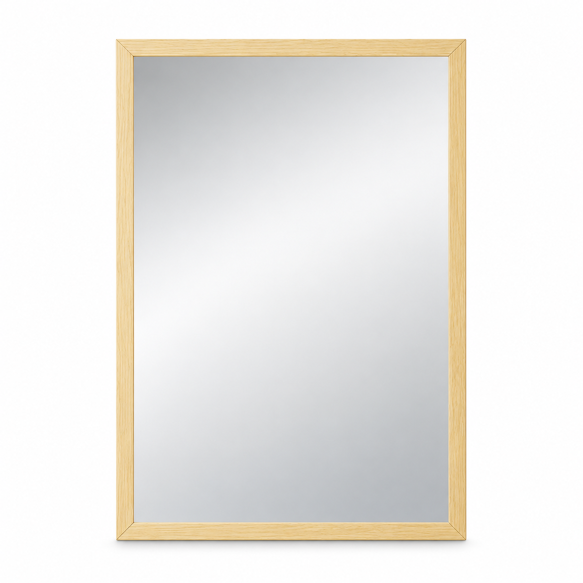 Rectangular Wall Mirror Natural Wood Effect Frame