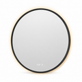 LED bathroom mirror round black frame