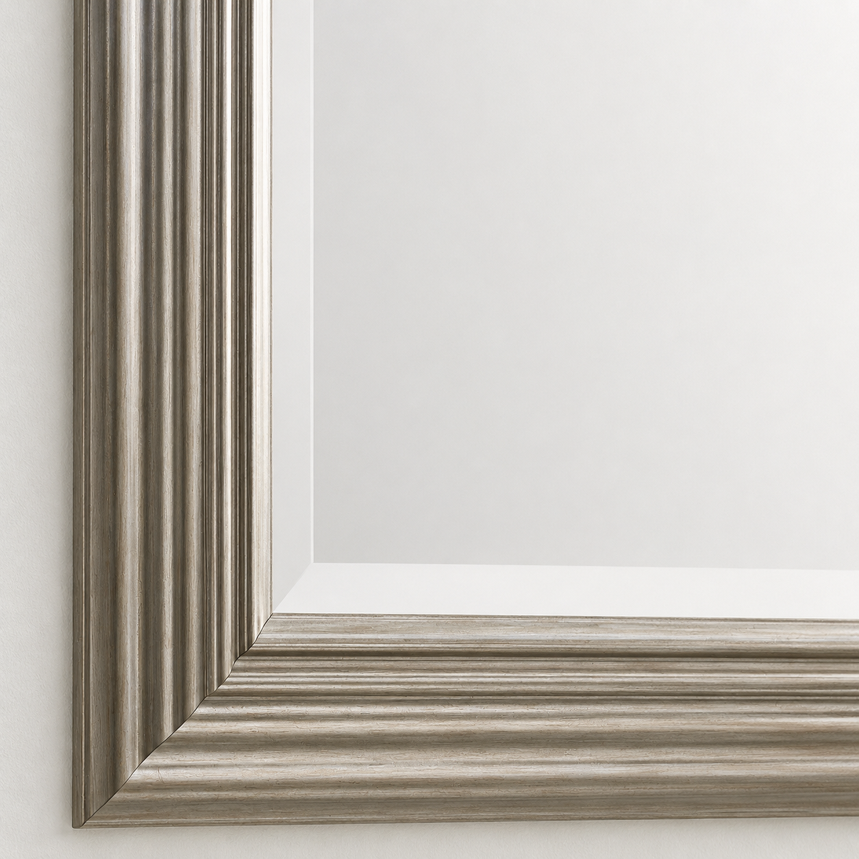 Wall mirror classic silver champagne resin frame