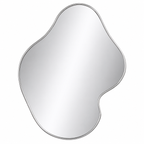 Wall mirror modern silver frame
