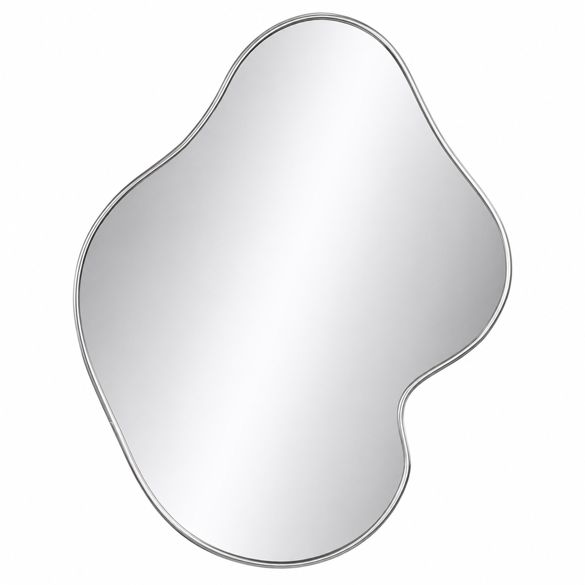 Wall mirror modern silver frame
