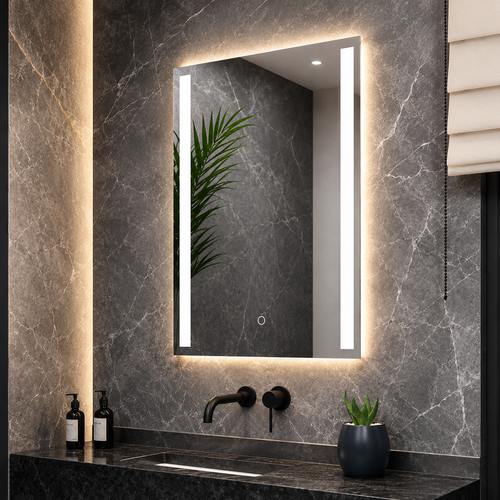 LED bathroom mirror frameless backlit