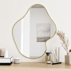 Wall mirror modern silver frame