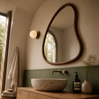 Wall mirror mindi wood frame