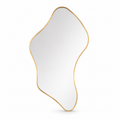 Wall mirror asymmetric irregular organic gold aluminium frame